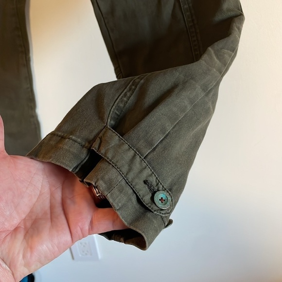 Pilcro and the Letterpress Hyphen Pants 27 Olive Green Skinny Utility Casual - Picture 6 of 16